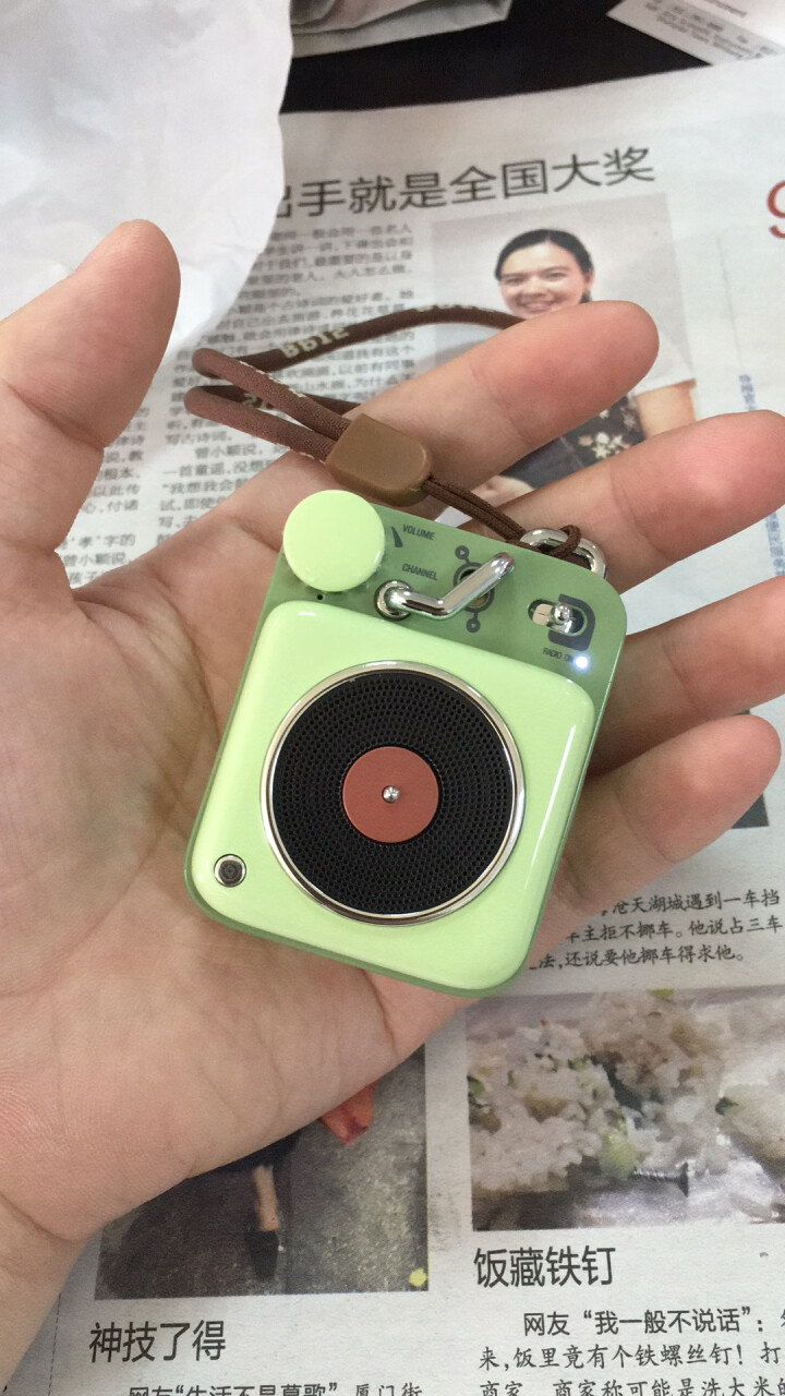 猫王收音机猫王mwp1原子小唱机b612原野绿便携式蓝牙音箱音响