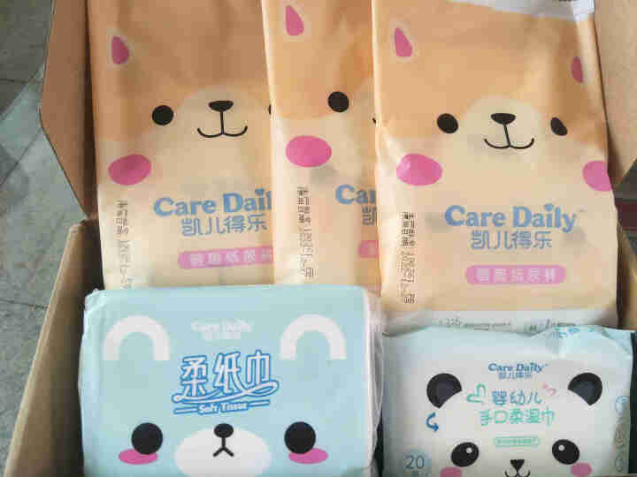 凯儿得乐（care daily）萌趣纸尿裤试用装3片+萌趣小湿巾1包+萌趣柔纸巾1包 萌趣纸尿裤M码3片怎么样，好用吗，口碑，心得，评价，试用报告,第3张