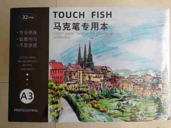 TouchFish马克本马克笔专用纸 a3 A4绘画本学生动漫手绘临摹写生人物上色画本32页 升级款马克本A3【保证不透】怎么样，好用吗，口碑，心得，评价，试用,第4张