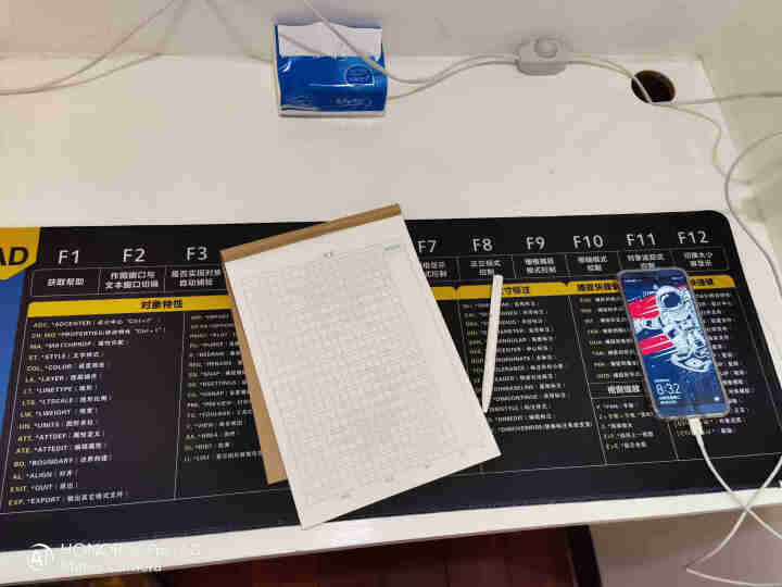 衡文（HENGWEN）鼠标垫大号快捷键cad ps excel函数超大办公防水加厚电脑桌垫精密锁边黑 CAD 30*80cm 厚度3mm怎么样，好用吗，口碑，心,第3张