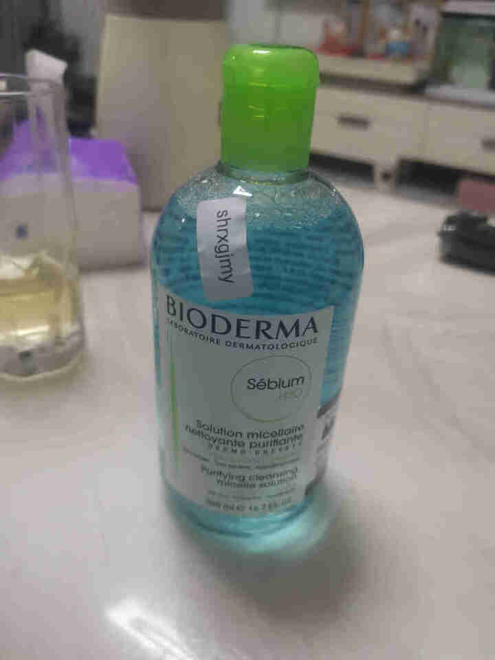 法国贝德玛（BIODERMA）净妍控油洁肤液500ml（卸妆水 深层清洁 绿水 控油补水 改善毛孔痘痘 原装进口）怎么样，好用吗，口碑，心得，评价，试用报告,第2张