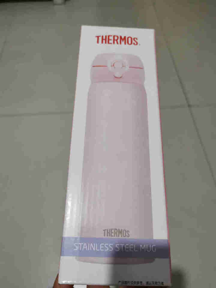 膳魔师THERMOS 保温杯304不锈钢水杯时尚直饮杯一按即开超轻杯粉色冰花  500ml怎么样，好用吗，口碑，心得，评价，试用报告,第2张