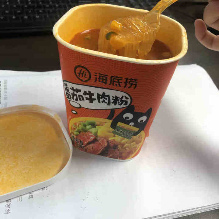 海底捞 酸辣粉冲泡即食粉丝懒人户外网红学生宿舍早餐杯装即食方便粉丝 番茄牛肉粉119g怎么样，好用吗，口碑，心得，评价，试用报告,第4张