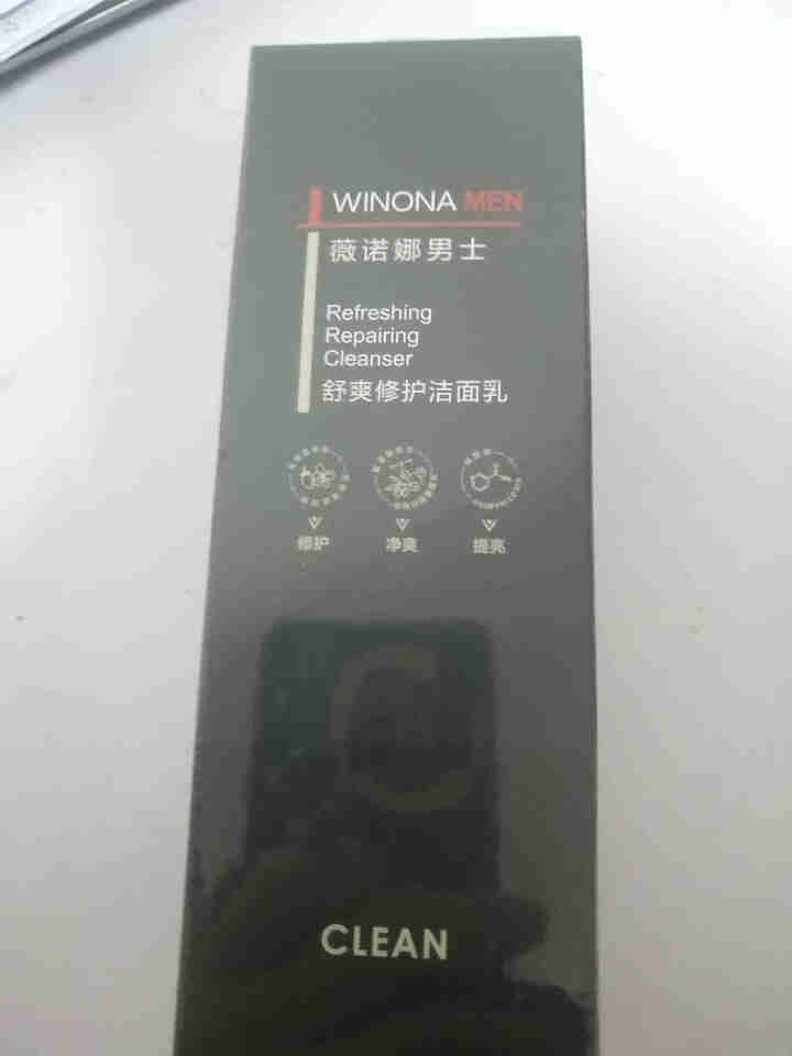 薇诺娜男士（WINONA MEN）舒爽修护洁面乳120g小灰管男士洗面奶控油洁面乳清爽补水保湿温和怎么样，好用吗，口碑，心得，评价，试用报告,第2张