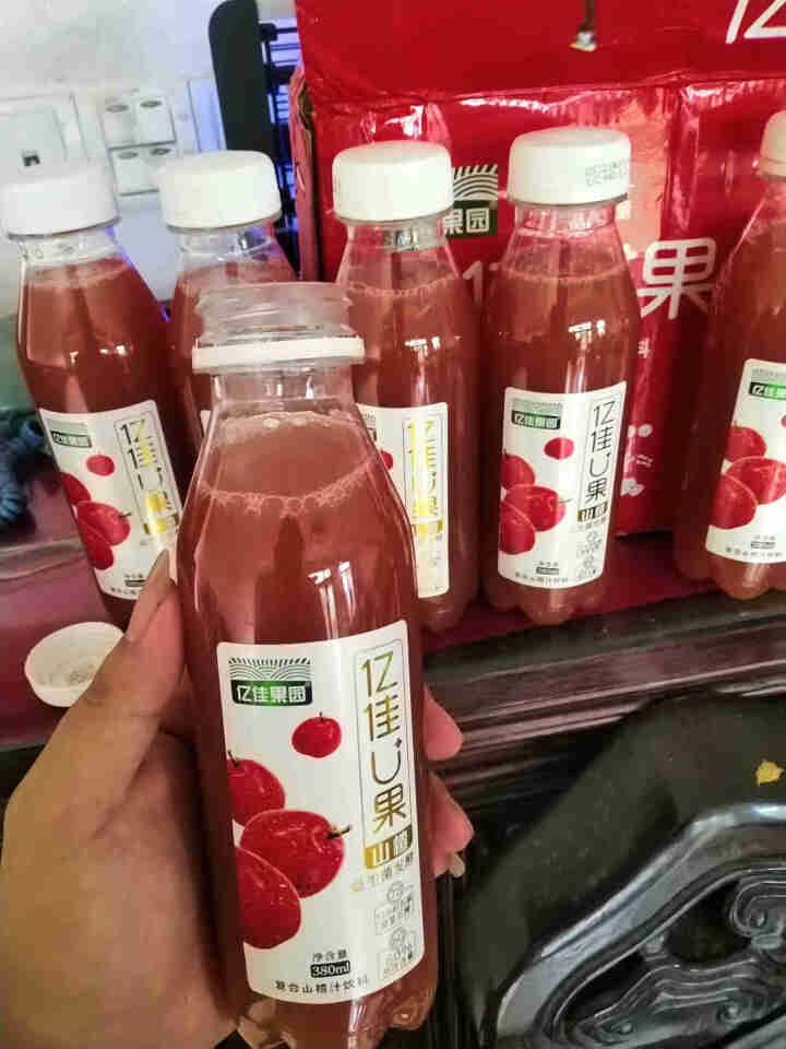 亿佳果园 亿佳U果复合山楂果汁饮料益生菌发酵整箱家庭装380ml*15塑料瓶 山楂汁 380mL×15瓶怎么样，好用吗，口碑，心得，评价，试用报告,第4张