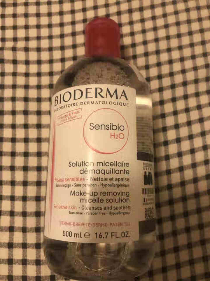 法国贝德玛（BIODERMA）舒妍多效洁肤液500ml （卸妆水 深层清洁 粉水 舒缓保湿 敏感肌 眼唇 原装进口）怎么样，好用吗，口碑，心得，评价，试用报告,第2张