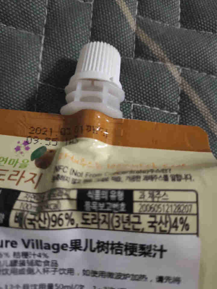 果儿树Nature Village 婴儿果汁韩国进口宝宝零食婴幼儿果蔬汁 6个月添加 桔梗梨汁 100ml/袋怎么样，好用吗，口碑，心得，评价，试用报告,第3张