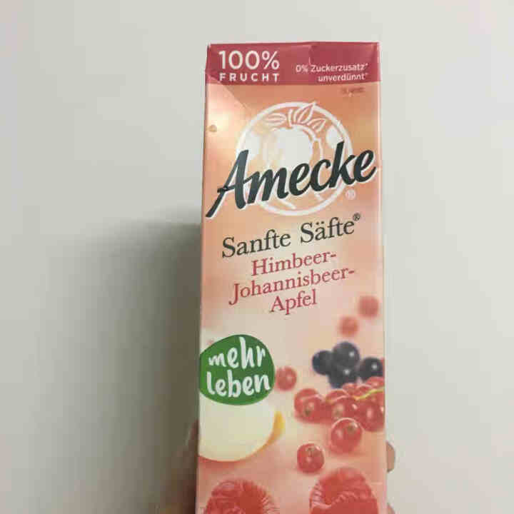 爱美可（Amecke） 爱美可Amecke德国进口鲜榨果汁树莓红醋栗苹果混合果汁1L/瓶进口饮料果汁怎么样，好用吗，口碑，心得，评价，试用报告,第2张