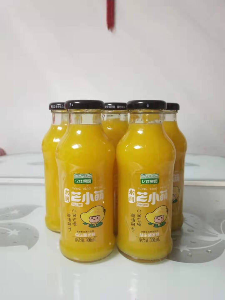 亿佳果园 芒果汁果汁饮料整箱包邮量贩装300ml*8玻璃瓶怎么样，好用吗，口碑，心得，评价，试用报告,第6张