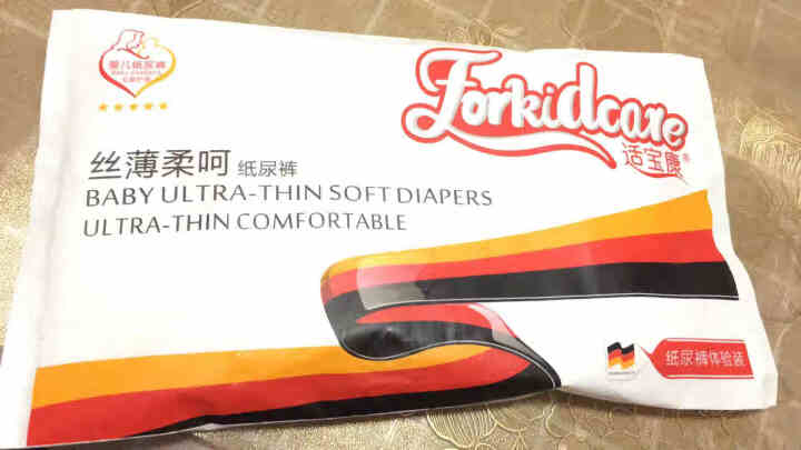 适宝康·Forkidcare 丝薄柔呵纸尿裤试用装L码*4片 适合9,第2张