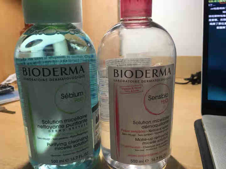 法国贝德玛（BIODERMA）净妍控油洁肤液500ml（卸妆水 深层清洁 绿水 控油补水 改善毛孔痘痘 原装进口）怎么样，好用吗，口碑，心得，评价，试用报告,第2张