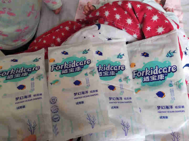 适宝康·Forkidcare 梦幻海洋纸尿裤试用装L码*4片 适合9,第3张