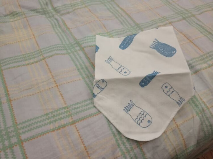 babycare宝宝口水巾一次性婴儿三角巾男女童婴幼儿小围嘴纯棉防水 加厚多层纱布吸水儿童用品 尼加拉蓝,第4张