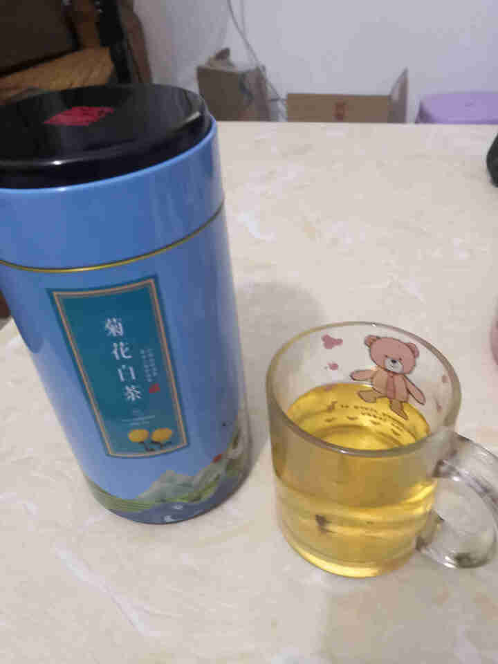 仙荣 菊花白茶福鼎白茶 2015年陈年老白茶+金丝皇菊小茶饼饼干茶 寿眉茶叶 一罐装250g怎么样，好用吗，口碑，心得，评价，试用报告,第3张