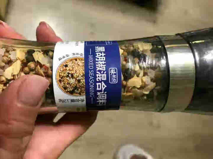 味教授海盐黑胡椒混合调料128g 健身鸡胸肉研磨瓶装黑胡椒粒碎撒料 牛排西餐意面调味料岩盐香辛料怎么样，好用吗，口碑，心得，评价，试用报告,第3张