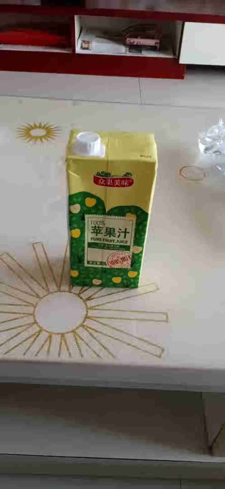 众果美味 100%果汁饮料 鲜果榨汁原浆 浓缩无添加UHT高温灭菌 金冠黄元帅苹果汁1L单盒怎么样，好用吗，口碑，心得，评价，试用报告,第2张