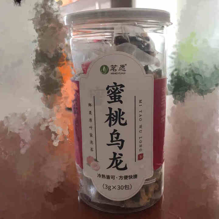 【第2件5折】蜜桃乌龙茶 水果茶果粒茶白桃乌龙茶包冷泡茶花果茶三角袋泡茶包 90克/罐怎么样，好用吗，口碑，心得，评价，试用报告,第2张