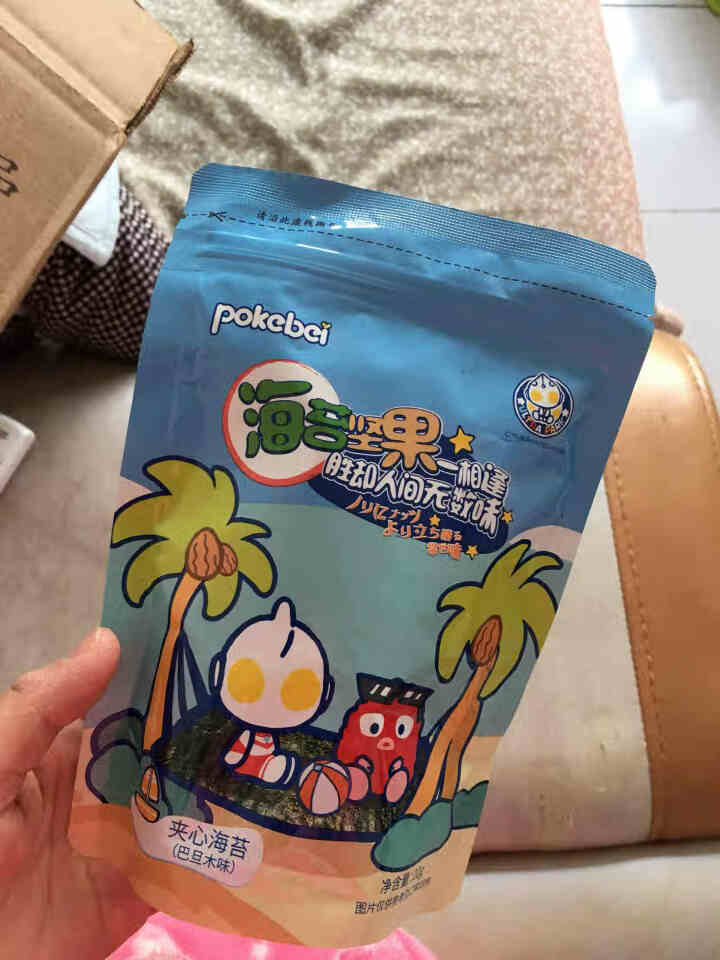 pokebei奥特曼不添加白砂糖和食盐夹心海苔袋装罐装海苔儿童零食 袋装巴旦木怎么样，好用吗，口碑，心得，评价，试用报告,第2张