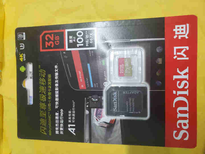 闪迪存储卡32G64G128G256G高速无人机gopro相机微单内存卡TF卡sd卡u3/v3 32G microSD 读100M/s写60M/s怎么样，好用吗,第2张