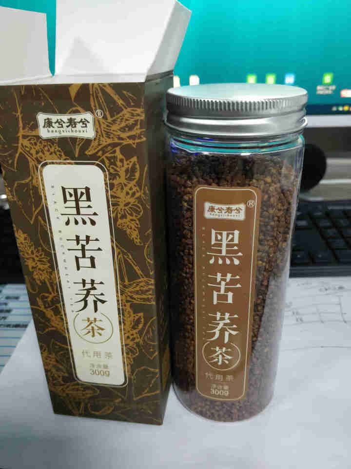 康兮寿兮 黑苦荞茶 全胚芽富硒苦荞茶 安康荞子茶 苦芥乌麦茶 荞子炒米茶 谷芽苦荞茶300g怎么样，好用吗，口碑，心得，评价，试用报告,第2张