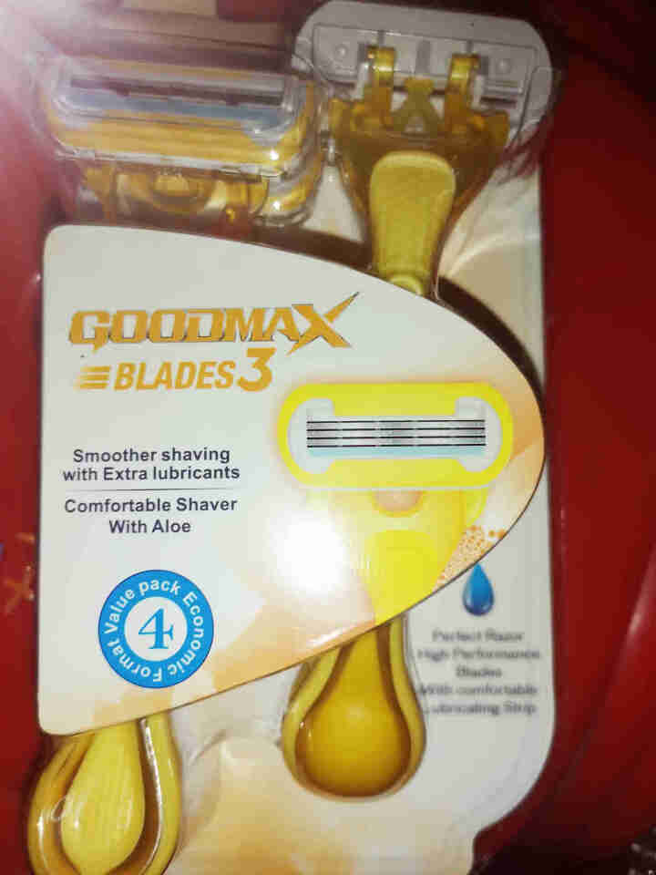 GOODMAX刮毛刀一次性女私处腋下手动三层全身水洗锋利刮毛刀 6000/月牙黄 4支怎么样，好用吗，口碑，心得，评价，试用报告,第3张