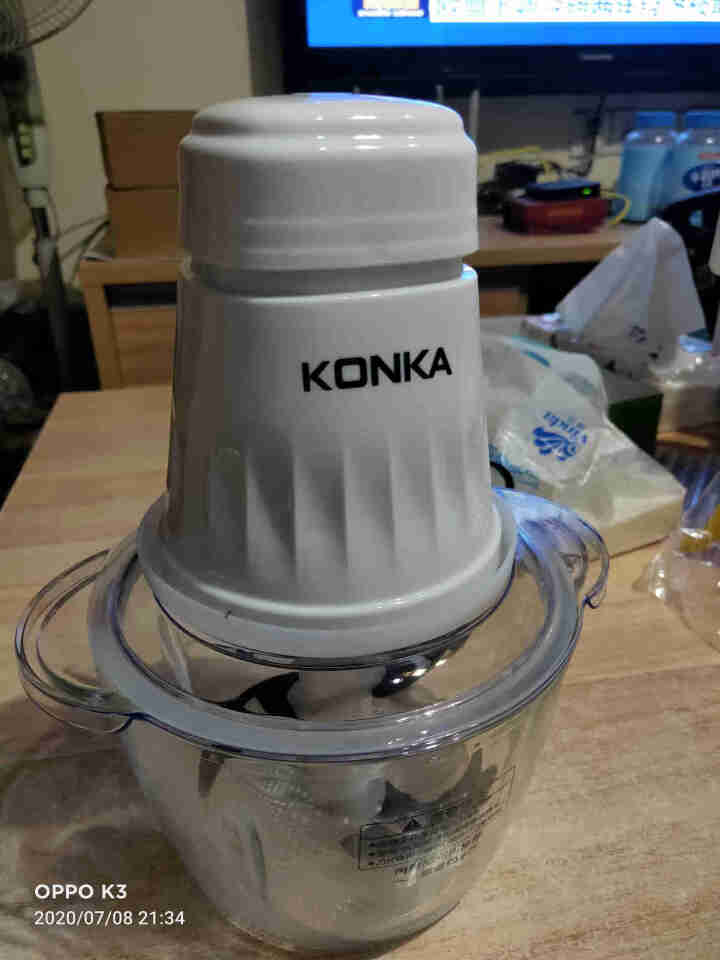 康佳（KONKA）绞肉机 家用电动搅拌机绞馅机打肉机碎肉机多功能绞菜机蒜泥器小型婴儿辅食料理机大容量 KMG,第4张