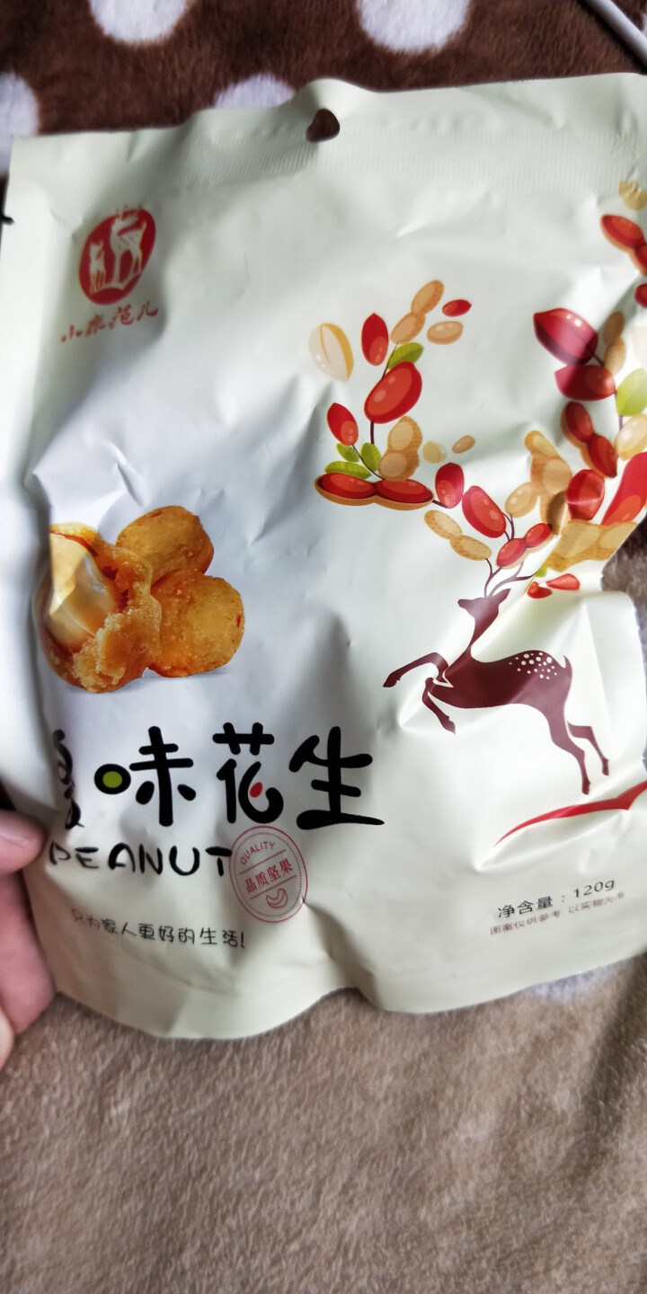 【小鹿范儿】多味花生120G袋坚果炒货干果休闲食品办公零食小吃下酒菜 120G 多味花生怎么样，好用吗，口碑，心得，评价，试用报告,第2张