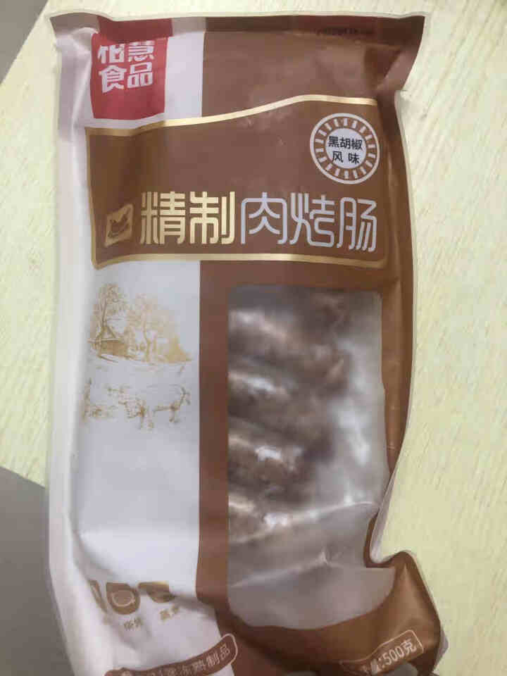 柏慧食品 火山石精制肉烤肠（黑胡椒味）500g/袋 纯肉 热狗肠 早餐肠 地道肠怎么样，好用吗，口碑，心得，评价，试用报告,第2张