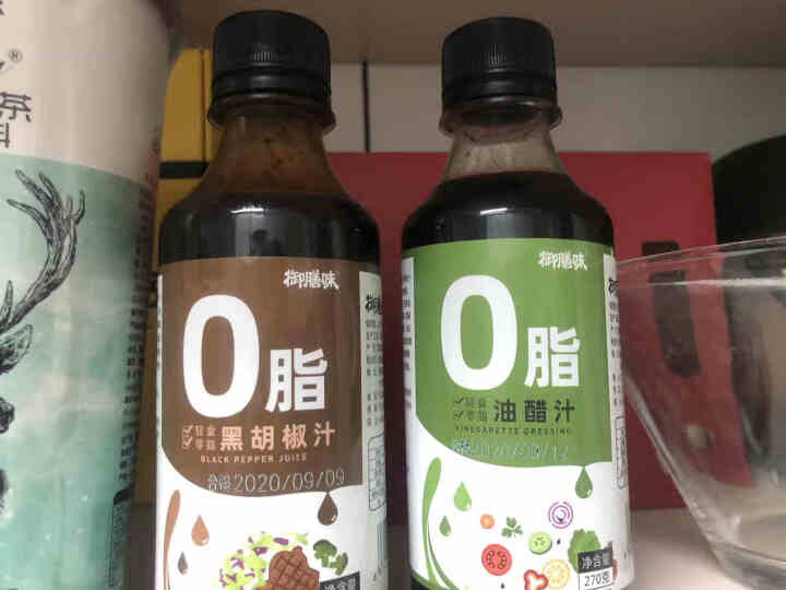 御膳味 0脂肪油醋汁 健身轻食低脂低卡拌水果蔬菜沙拉黑椒汁调味料 0脂肪油醋汁270g+0脂肪黑椒汁270g怎么样，好用吗，口碑，心得，评价，试用报告,第2张