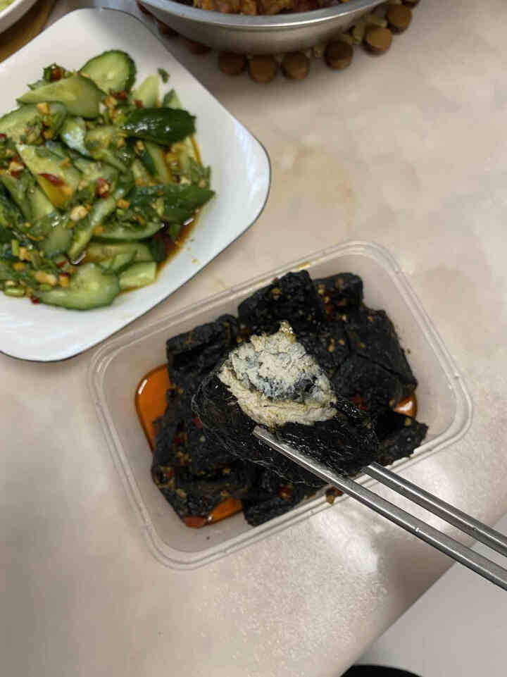 邬辣妈长沙臭豆腐生坯油炸经典黑色臭豆腐湖南特产风味豆干特色小吃休闲零食 20片【送调料包+32g响脆萝卜】怎么样，好用吗，口碑，心得，评价，试用报告,第2张