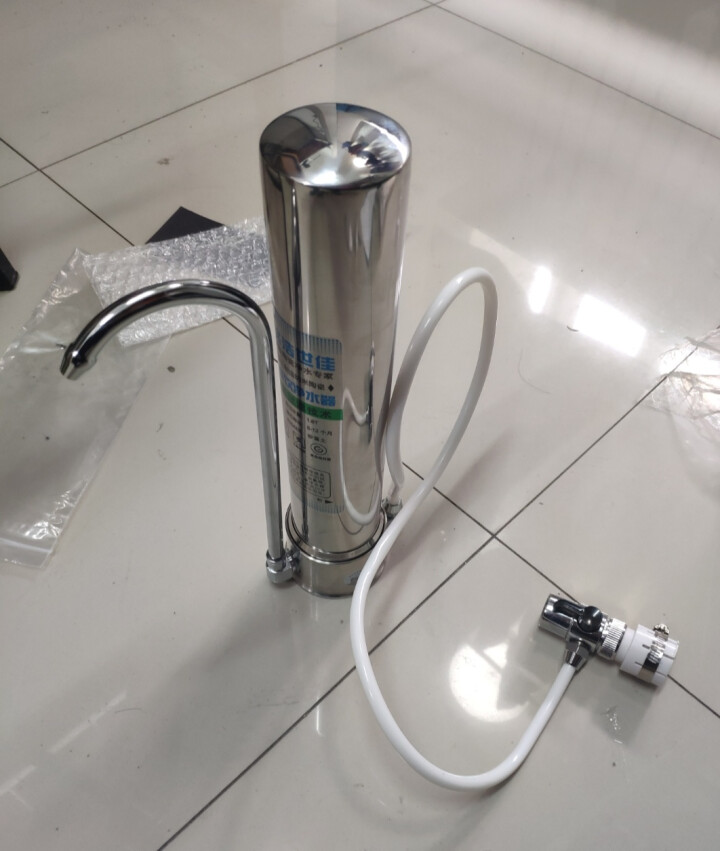 铭浩世佳(mihasga)净水器家用厨房台式水龙头净水器自来水过滤机器 不锈钢单级台式【一机三芯】怎么样，好用吗，口碑，心得，评价，试用报告,第4张