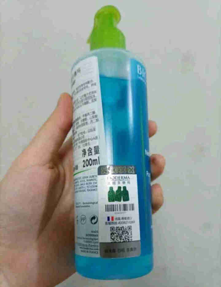 法国贝德玛（BIODERMA）净妍平衡洁肤凝胶洁面乳洗面奶200ml（温和清洁卸妆 控油收毛孔 油痘肌 低泡无皂基）怎么样，好用吗，口碑，心得，评价，试用报告,第3张