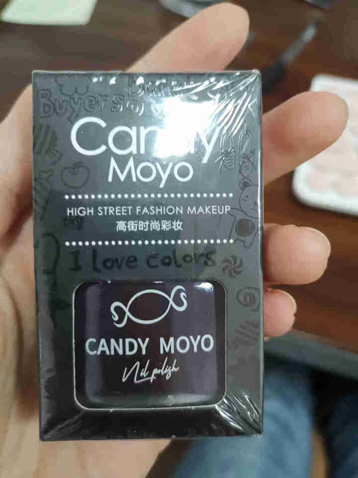 Candymoyo膜玉秋冬美甲脚指甲油持久免烤不可剥裸色豆沙色黑色微闪亮片8ml 冰透乌梅怎么样，好用吗，口碑，心得，评价，试用报告,第2张