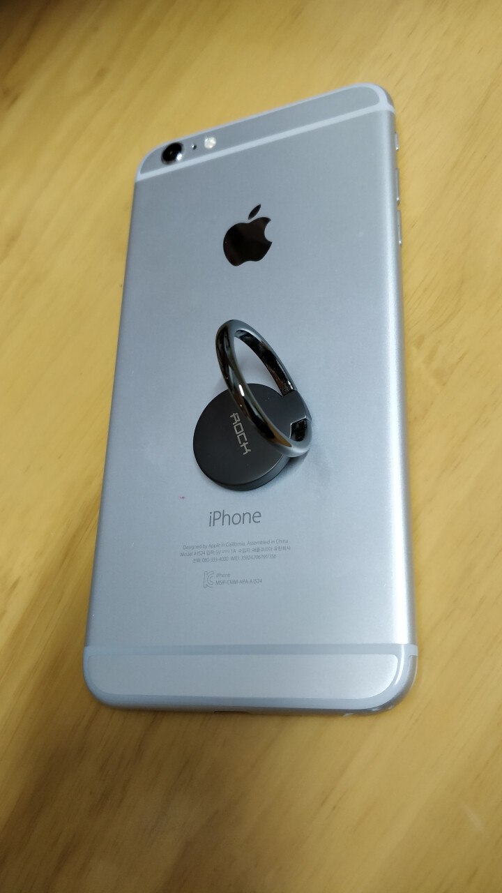 洛克（ROCK）手机指环扣支架 懒人支架金属iphone8/7/6车载磁吸苹果x/xsmax华为三星 【锖黑色】纤薄仅0.3cm,第3张