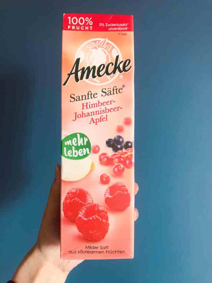 爱美可（Amecke） 爱美可Amecke德国进口鲜榨果汁树莓红醋栗苹果混合果汁1L/瓶进口饮料果汁怎么样，好用吗，口碑，心得，评价，试用报告,第2张