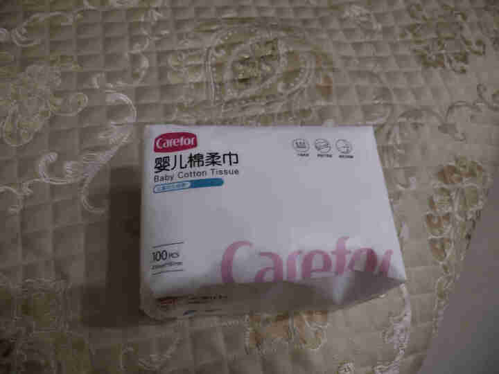 爱护（Carefor）棉柔巾干湿两用巾 婴儿干湿面巾纸 洗脸巾一次性 加厚洗脸巾100抽 100抽*1包怎么样，好用吗，口碑，心得，评价，试用报告,第2张