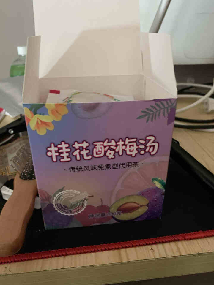 桂花酸梅汤 原料包自制老北京味道酸梅茶桂花乌梅甘草玫瑰茄组合三角袋泡茶凉茶解渴 桂花酸梅汤160g/1盒怎么样，好用吗，口碑，心得，评价，试用报告,第2张