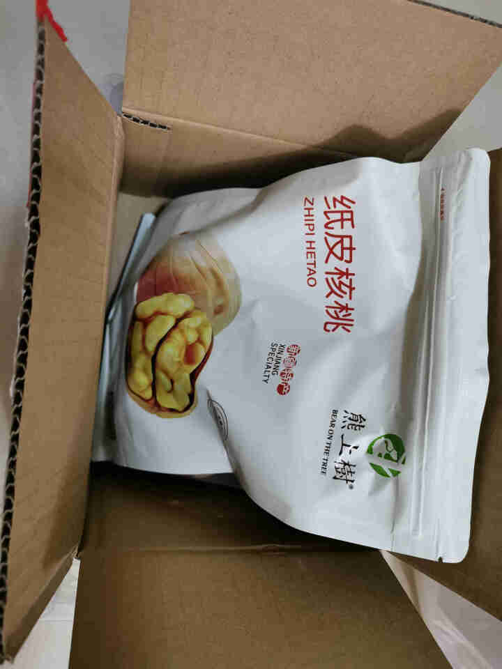 熊上树 新疆核桃 特产温宿185纸皮核桃 孕妇零食 休闲食品 坚果炒货 纸皮核桃500g怎么样，好用吗，口碑，心得，评价，试用报告,第2张