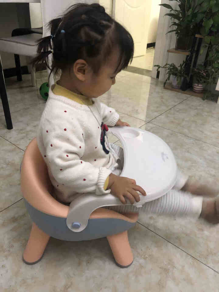 奔麦 宝宝餐椅儿童餐桌婴幼儿坐椅子吃饭便携多功能叫叫椅座椅凳 樱桃粉（发声PVC垫+餐盘+透明餐盘）清理更方便怎么样，好用吗，口碑，心得，评价，试用报告,第4张