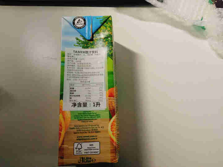 土耳其原装进口Tamek荅梅肯果汁饮料1000ml大瓶装 橙汁怎么样，好用吗，口碑，心得，评价，试用报告,第3张