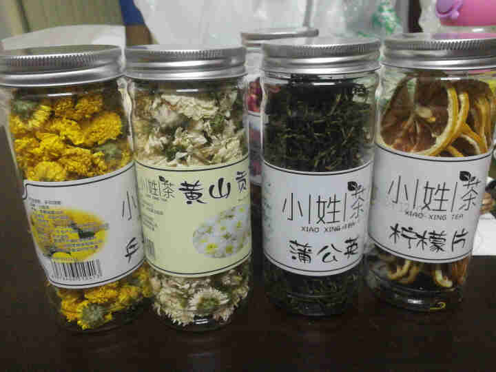 小姓茶 花草茶多罐组合实惠装 蒲公英 玫瑰花 贡菊 乒乓球菊 柠檬片 婺源皇菊 6罐大团圆怎么样，好用吗，口碑，心得，评价，试用报告,第3张