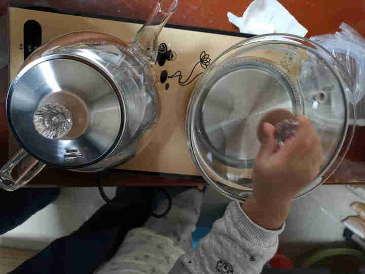 全自动底部上水壶电热烧水壶抽水式煮茶器玻璃开水壶功夫茶具泡茶电磁炉套装茶台泡茶专用快壶电壶保温一体 底部上水,第4张