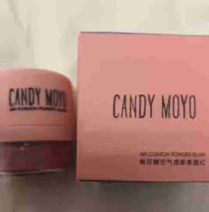 【自然 裸妆】Candymoyo膜玉气垫腮红 裸妆自然高光修容正品 哑光橘（哑光款）怎么样，好用吗，口碑，心得，评价，试用报告,第2张