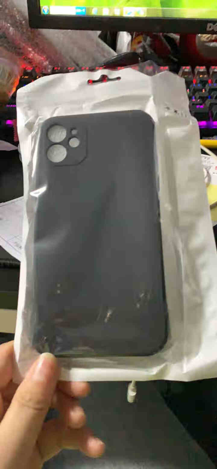 汉牌 苹果11/11Pro手机壳iPhone 11 pro保护套魔方液态硅胶新升级全包防摔直边软壳 经典黑,第2张