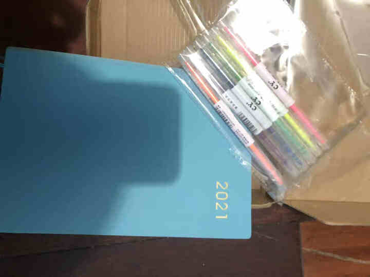 【2本9折】法拉蒙2021年日程本一天一页计划本日历记事本文艺笔记本子效率手册工作手帐本定制logo 蓝色/烫金款(配荧光笔) A款(2021.1~2021.1,第3张