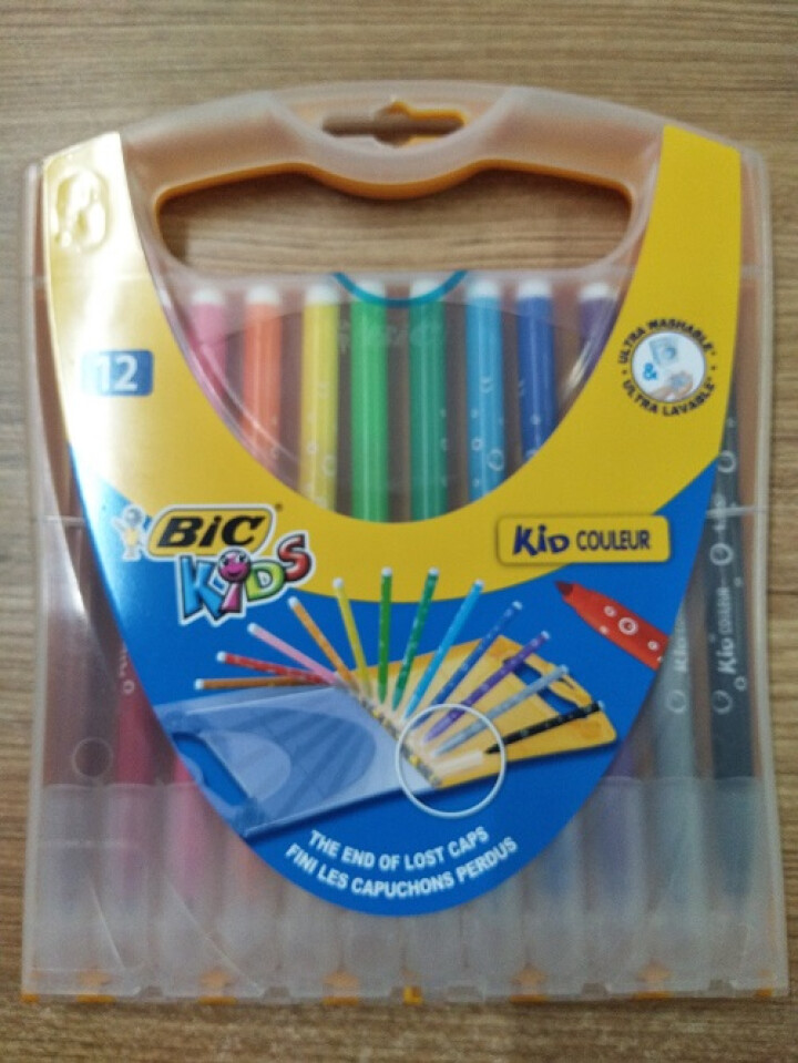 BIC  Kids 比克儿童易水洗水彩笔 12色彩虹便携盒 进口文具儿童绘画画笔怎么样，好用吗，口碑，心得，评价，试用报告,第2张