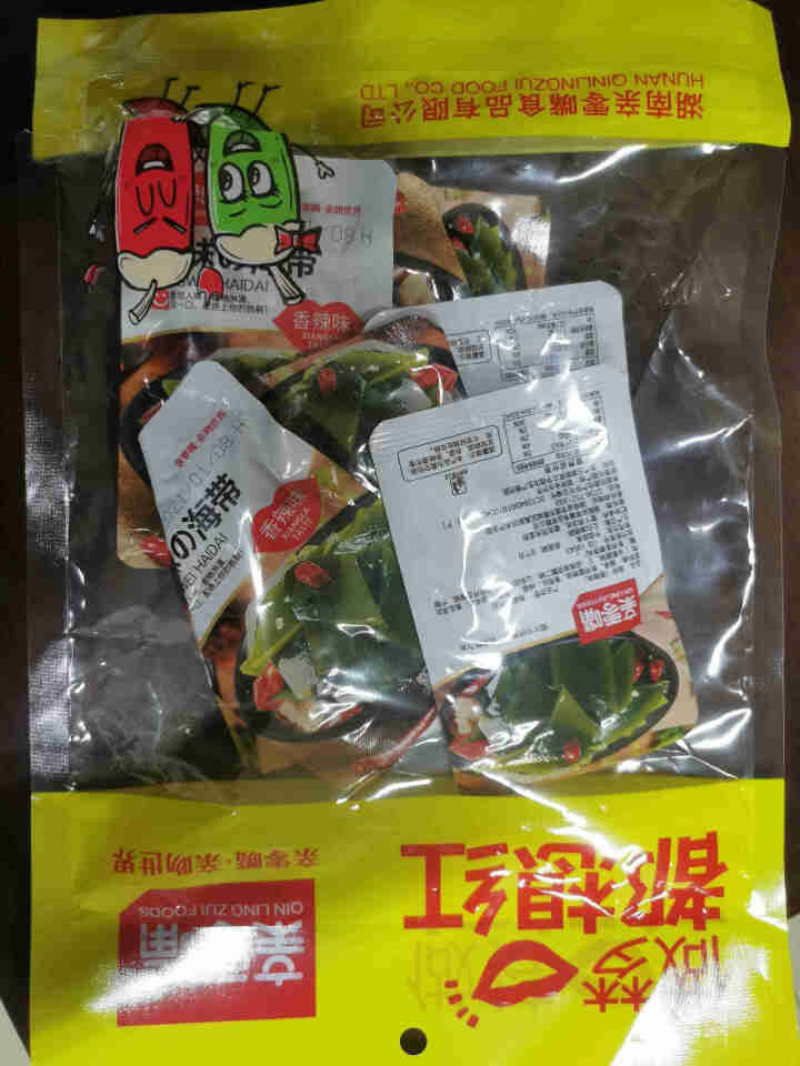 亲零嘴 休闲零食海带片海带节海带丝即食小吃下饭菜 （泡椒味6，香辣味6）共12小包240g怎么样，好用吗，口碑，心得，评价，试用报告,第2张