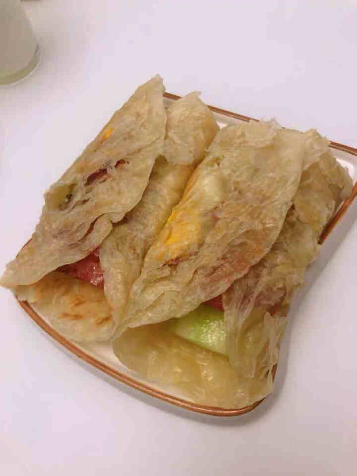 嘉安 手抓饼 原味大份量2kg20片 健康早餐饼 鸡蛋培根香肠伴侣 千层饼 面饼皮 手抓饼100g*20片 加大加厚款怎么样，好用吗，口碑，心得，评价，试用报告,第4张