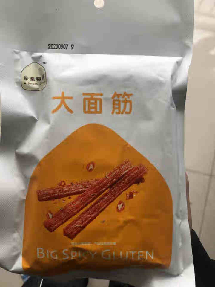 亲亲 辣条大面筋102g豆腐干香辣味零食网红辣条片零食麻辣儿时小吃 大面筋102g*3包怎么样，好用吗，口碑，心得，评价，试用报告,第3张