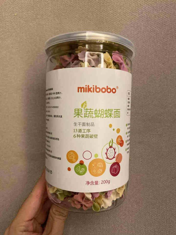 mikibobo 松浦川 宝宝辅食面条蝴蝶面 儿童面条果蔬面营养面条无添加盐 200g 200gX1瓶（保质期新鲜 放心购买）怎么样，好用吗，口碑，心得，评价，,第2张